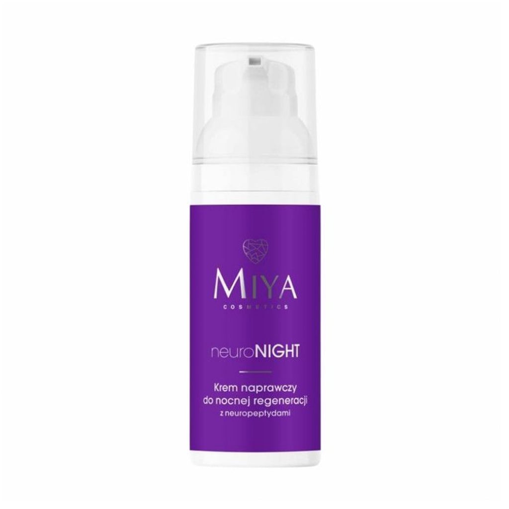 Відновлювальний крем для нічної регенерації обличчя Miya Cosmetics Neuro Night з нейропептидами, 50 мл